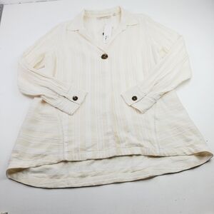 Soft Surroundings Women Tunic‎ Size Medium Long Sleeves with Stripes New